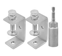 Bosiyrggrl 2 Pack Mini C Clamps,304 Stainless Steel C-Clamps,65mm Heavy Duty Clamps for Woodworking,C-Type Fixing Clamp Clamp Clamp