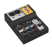 Bosiyrggrl 2-Way Recording Mixer USB Computer External Sound Card Live Karaoke DJ Mixer Audio Stage Small Mixing
