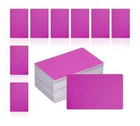 Bosiyrggrl 200Pcs Metal Business Card Blanks,1/64 INCH Thick 3.4x2 Inch Aluminum -Engraving Materials Cards