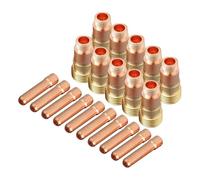 Bosiyrggrl 20Pc TIG Welding Torch for Stubborn Gas Lens Chuck Body 17GL18 1/8In Chuck 10N25S Copper Consumables Kit for 17 18 26