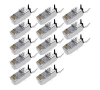 Bosiyrggrl 20pcs CAT7 Metal Shielded RJ45 Connector Ethernet Cable Plug CAT 7 Shielded RJ45 Connector