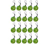 Bosiyrggrl 20Pcs NFC Tags Lable Ntag213 13.56mhz Smart Card for All NFC Enabled Phone Smart Business Card NFC 31.5x28mm C