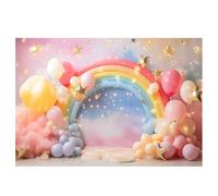 Bosiyrggrl 210X150cm European American Valentine'S Day Party Backdrops Balloon Roses Pink Heart Banner Photography Backdrops Easy to Use, D