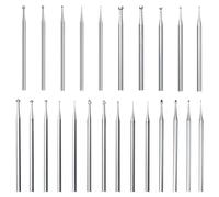 Bosiyrggrl 24 Pcs 3/32inch Shank Burr Sets,Includes Ball Burs, Stone Setting Bits, Round Cup Burr, 90º Hart Burs and Bud Bur Kits