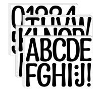 Bosiyrggrl 24 Sheets Large Letter Stickers 4 Inch Alphabet Number Letter Stickers Vinyl Self Adhesive Stickers Letters