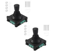 Bosiyrggrl 2PCS Joystick Switch AC 240V 5A 4NO 4NC Momentary 2.5mm Fixing Thread Joystick Switch