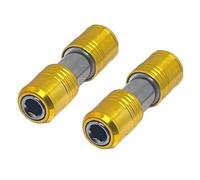 Bosiyrggrl 2pcs Portable Screwdriver Bit Holder Double Head Extension Rod Quick Release 1/4inch Hex Screw Adapter Socket