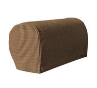 Bosiyrggrl 2PCS Soft Stretch Plush Armrest Covers, Stretch Armrest Covers for Chairs/Sofas, Couch Arm Covers,Coffee Color