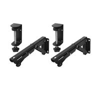 Bosiyrggrl 2Pcs Under Desk Keyboard Tray Foldable Brackets with Clamp Easy to Install Adjustable Desktop Extension Shelf 12.5x4.3cm