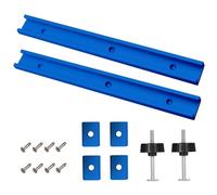 Bosiyrggrl 2T-Guide Rail Clamp Rails Made of Aluminium Alloy,400 mm T-Slot Track MitreRail Set,Groove SlidRail with M8/M6 Slider