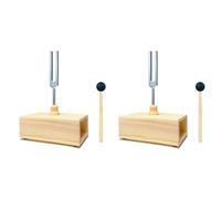 Bosiyrggrl 2X 528Hz Tuning Fork with Resonance Box, Aluminum Alloy, Wooden Speaker, Perfect for SPA Aromatherapy