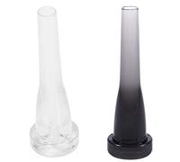 Bosiyrggrl 2x ABS Trumpet Mouthpiece 3C Size for Beginner Musical Trumpet Accessories or Finger Exerciser,White & Black