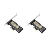 Bosiyrggrl 2X M2 NVME Riser Card M2 NVME to Pcie X1 Riser Card M2 Solid State Drive Expansion Card Driver-Free for WIN10