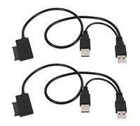 Bosiyrggrl 2X Slim Cable USB 2.0 to 7+6 External Power for Laptop Adapter Converter Support Window Xp/7/8/10 OS EM88