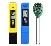 Bosiyrggrl 3 Pack PH Meter TDS PPM Meter and Soil PH Tester PH/EC Digital Kit for Home, Garden, Lawn, Farm