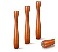 Bosiyrggrl 3 Pieces Cocktail Muddler Wooden Muddler for Cocktails Bartender Tools 7.7Inch Long Mojito Muddler Bar Wood Ice Crusher