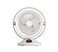 Bosiyrggrl 3000mah Rechargeable Desk Fan,Portable Table Air Circulator Fan for Whole Room- 6 Speeds,360° Tilt,90° Oscillation Beige