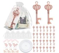 Bosiyrggrl 30PCS Key Bottle Opener Paper Card Marriage Wedding Decoration Bridal Shower Gifts Wedding Souvenir Favors for Guests Easy to Use,A