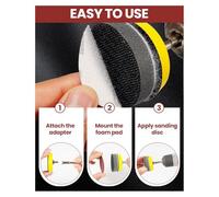 Bosiyrggrl 325PCS 2 Inch Hook & Loop Sanding Discs Kit for Drill Grinder Rotary Tools Quick Change Backing Plates,Sandpaper