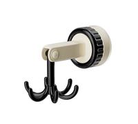 Bosiyrggrl 360 Degrees Rotating Folding Hook Self-Adhesive Suction Cup Hooks Rotating Kitchen Utensil Holder Black