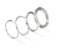 Bosiyrggrl 4 Pcs Aluminum Craft Wires, 3mm X 10m, 2mm X 5m, 1.5mm X 5m, 1mm X 5m, Bendable Craft Wires for Sculpting Armature DIY