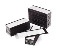 Bosiyrggrl 40Pack Magnetic C Channel Label Holders for Metal Racks and Shelves with Protective Films and Replacement Strips 4x1.6In