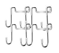 Bosiyrggrl 4PCS Double Hook Kit Door Hook Set Bathroom Hanger over the Shower Towel Hat Organizer Rack Hat Hooks Hat Hanger Coat Hangers