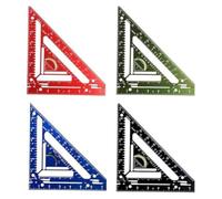 Bosiyrggrl 4Pcs Innovative Rafter Square Tool, Rafter Square Tool,Rafter Square,High Triangle Ruler with Jig Block