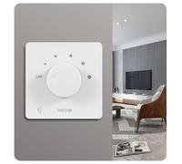 Bosiyrggrl 5 Gears Tuning Knob Volume Controller 50W Professional Safety Volume Control for Home Speakers 50 Black