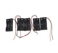 Bosiyrggrl 5 Pcs 2 x 1.5V AA Battery Holder Case Box Black w Wire Leads