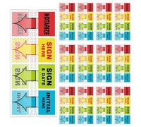 Bosiyrggrl 500 Pcs Sign Here Stickers Sign Post Here Flags for Office School Students Notebook