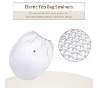 Bosiyrggrl 50pcs 5 Gallon Paint Filter Bags White Regular Fine Mesh/Flex Top Bag Filter for Paint Sprayers