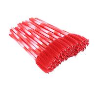 Bosiyrggrl 50Pcs Handle Disposable Mascara Eyebrow Applicator Lash Makeup Brushes Eyelash Extension Makeup Accessories Tool Kits Red