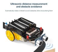 Bosiyrggrl 51 MCU Smart Car DIY Electronic Kit Ultrasonic Obstacle Avoidance Car Automatic Ranging Robot Programming DIY Kit
