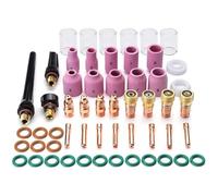 Bosiyrggrl 55Pcs TIG Welding Torch Spare Parts for TIG -17/18/26 with Glass Cup Alumina Nozzle Stubby Gas Lens TIG Equipment