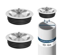Bosiyrggrl 6 Inch Mechanical Plug Drain Expansion Pipe Cover with Wing Nut Fit for Outdoor Most Pipes Sink Pools