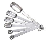 Bosiyrggrl 6 Piece Measuring Spoons Set Stainless Steel Measuring Spoons Long Handle Measuring Spoons