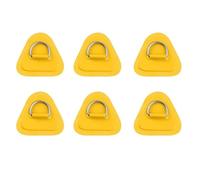 Bosiyrggrl 6PCS D-Ring Patch for Inflatable Boat Kayak Dinghy SUP, D-Ring PVC Patch Stand-Up Paddleboard Canoe Rafting Yellow