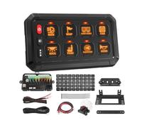 Bosiyrggrl 8 Gangs Universal Led Switch Panel APP Control Adjustable RGB Colors Brightness Multifunction for Car Truck Offroad RV