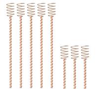Bosiyrggrl 8 Pack 13.5inch Electroculture Plant Stakes, Long CopperGarden Stakes, Electroculture Copper Coil Antennas for Growing