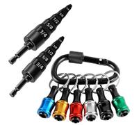Bosiyrggrl 8Pcs Swage Tool Repairing Set with Bit Holder, 5 in 1 Copper Pipe Expander Swaging Drill Set 1/4inch
