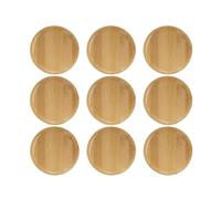 Bosiyrggrl 9 Pcs Wine Glass Charcuterie Topper, Charcuterie Wine Glass Topper, Bamboo Wine Glass Topper Wine Glass Topper Plate