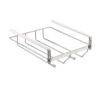 Bosiyrggrl Adjustable Wine Glass Organizer Hanging Metal Wine Glass Rack Wine Glass Holder Under Cabinet No Drilling for Bar 23cm (1 PCS)