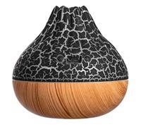 Bosiyrggrl Air Humidifier USB Humidifier Water Mist Diffuser Purifier Air Seven Color Crack Humidifier Black