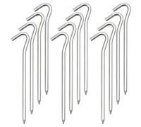 Bosiyrggrl Aluminum Tent Stakes Hexagonal Pole Canopy Stakes Suitable for Camping, Canopy with Hooks 12PCS