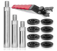 Bosiyrggrl Angle Grinder Extension Shaft Connecting Rod, 12PCS Angle Grinder Attachments with 5/8-11 Thread