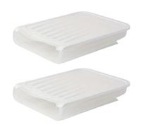 Bosiyrggrl Automatic Rolling Egg Box Refrigerator Crisper Egg Basket Storage Container Kitchen Storage Box White