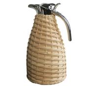 Bosiyrggrl Bamboo Woven Handmade Kettle Stainless Steel Liner Traditional Decorative Hot Water Tool 2L Kitchen B