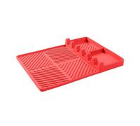 Bosiyrggrl Barbeque Grill Accessories Tools for Side Shelf Mat Grill Pad Grill Kitchen Counter Spatula Silicone Mat Red Large