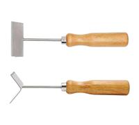 Bosiyrggrl Beekeeping Shovel,Stainless Steel Queen Bee Excluder Beehive Frame Cleaning Shovel with Wooden Handle Beekeeper Supplies